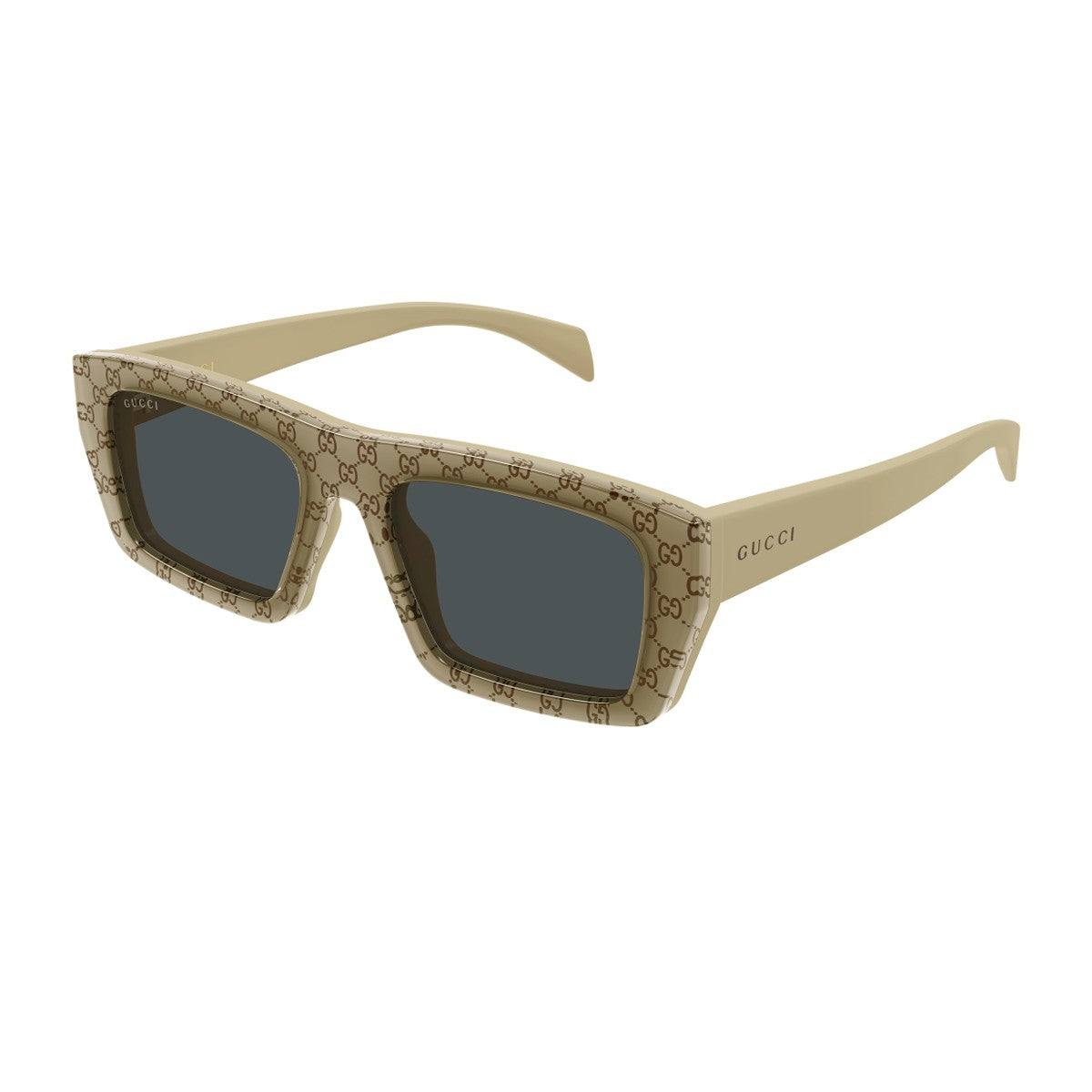 Gucci Gg2020s Linea Institutional Logo Beige Acetato Riciclato Sunglasses