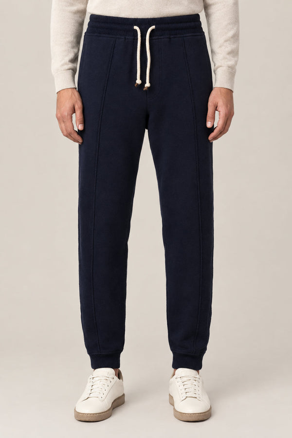 Brunello Cucinelli Mens Navy Drawstring Sweatpants Clothing