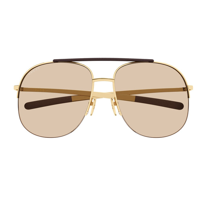 Gucci Gg2165s Institutional Logo Gold Metallo Sunglasses