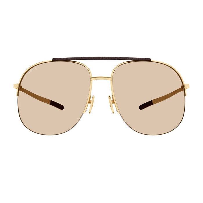 Gucci Gg2165s Institutional Logo Gold Metallo Sunglasses