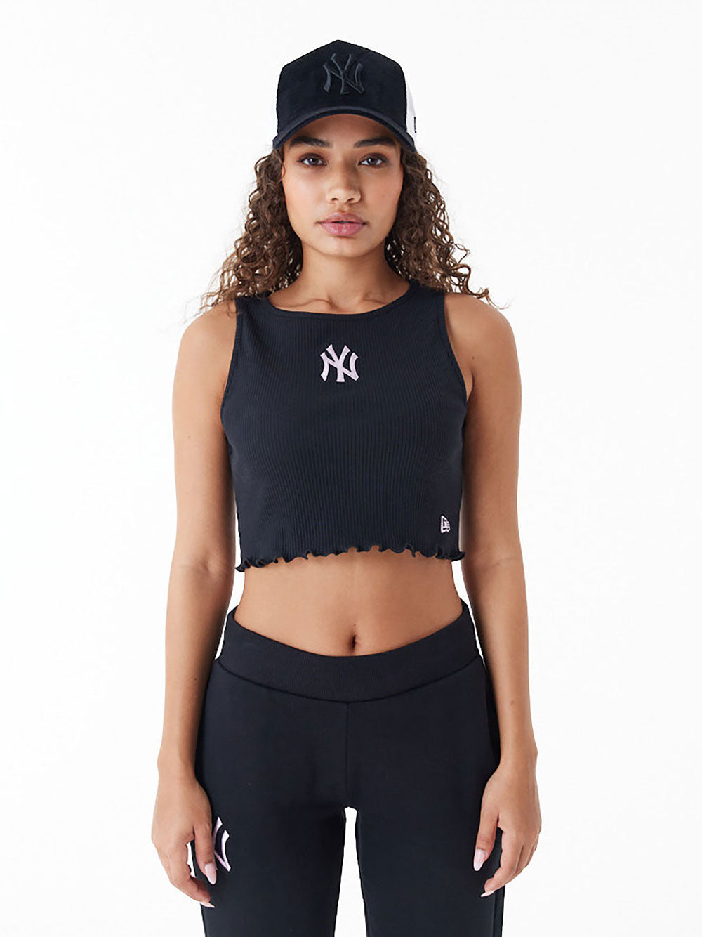 Crop Top New York Yankes Mlb Lifestyle Black T-shirt