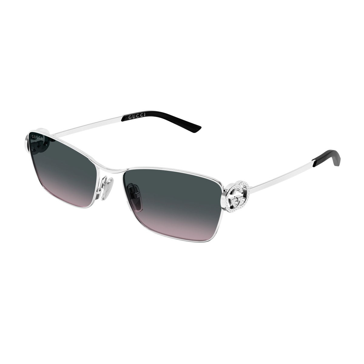 Gucci Gg2045s Linea Emblem Silver Metallo/iniettato Sunglasses