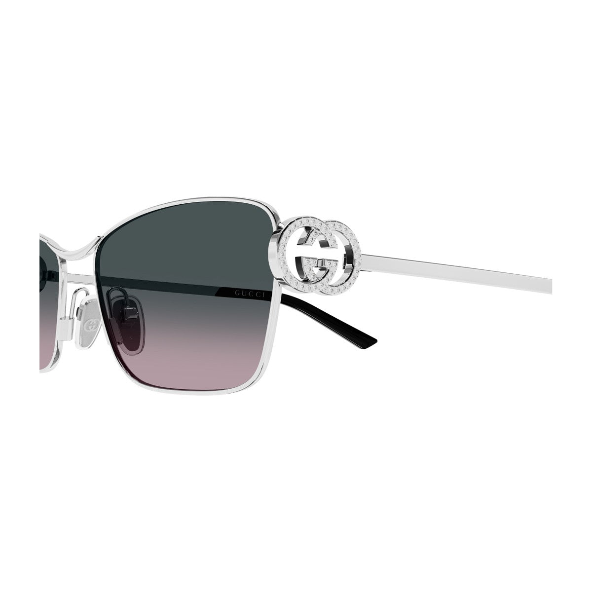 Gucci Gg2045s Linea Emblem Silver Metallo/iniettato Sunglasses