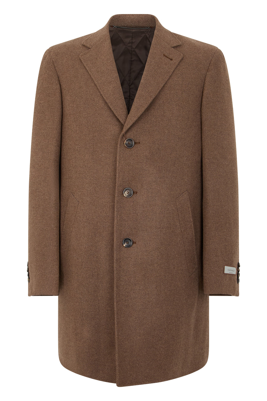 Long Wool Coat Brown