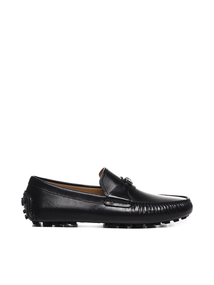 Ferragamo Flat Shoes Black Calfskin