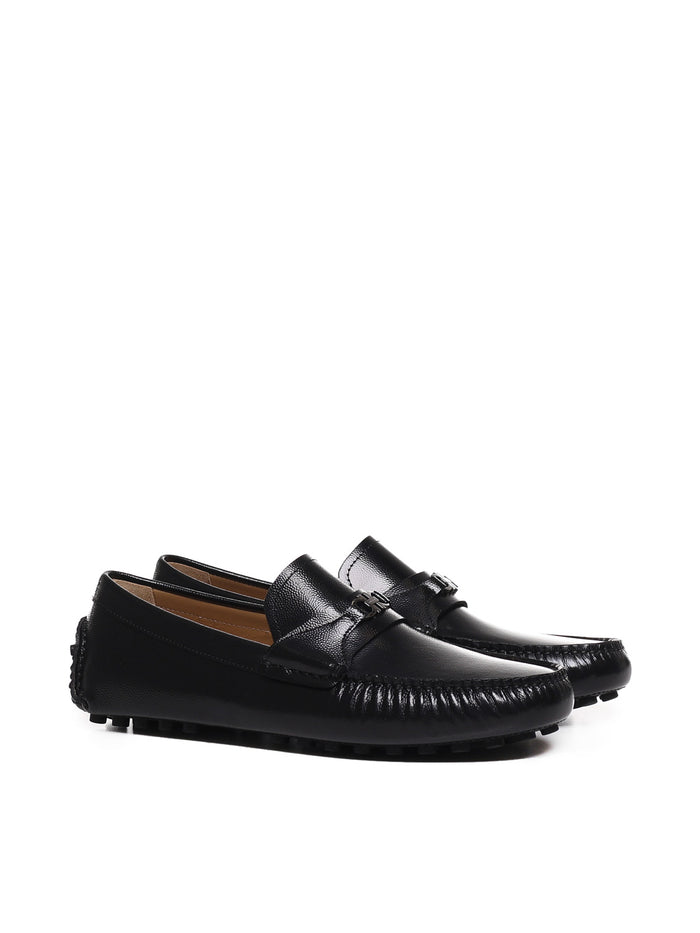 Ferragamo Flat Shoes Black Calfskin
