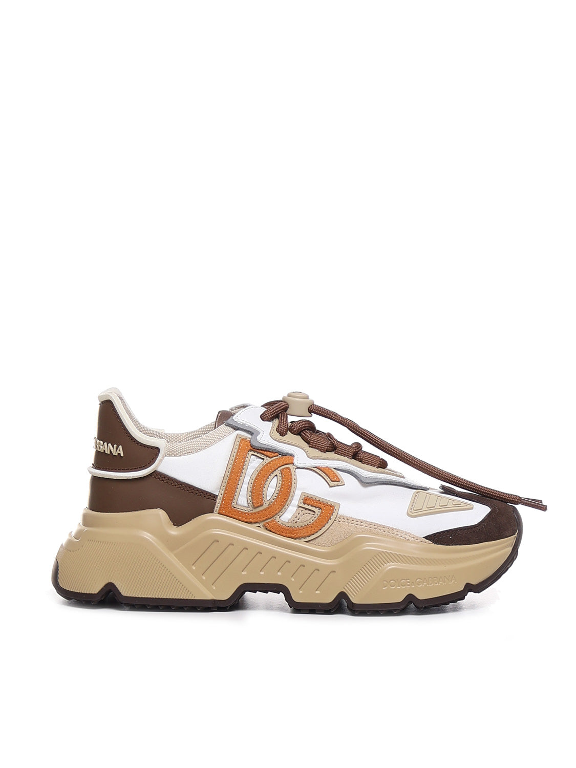 Dolce & Gabbana Sneakers White, Brown Polyamide