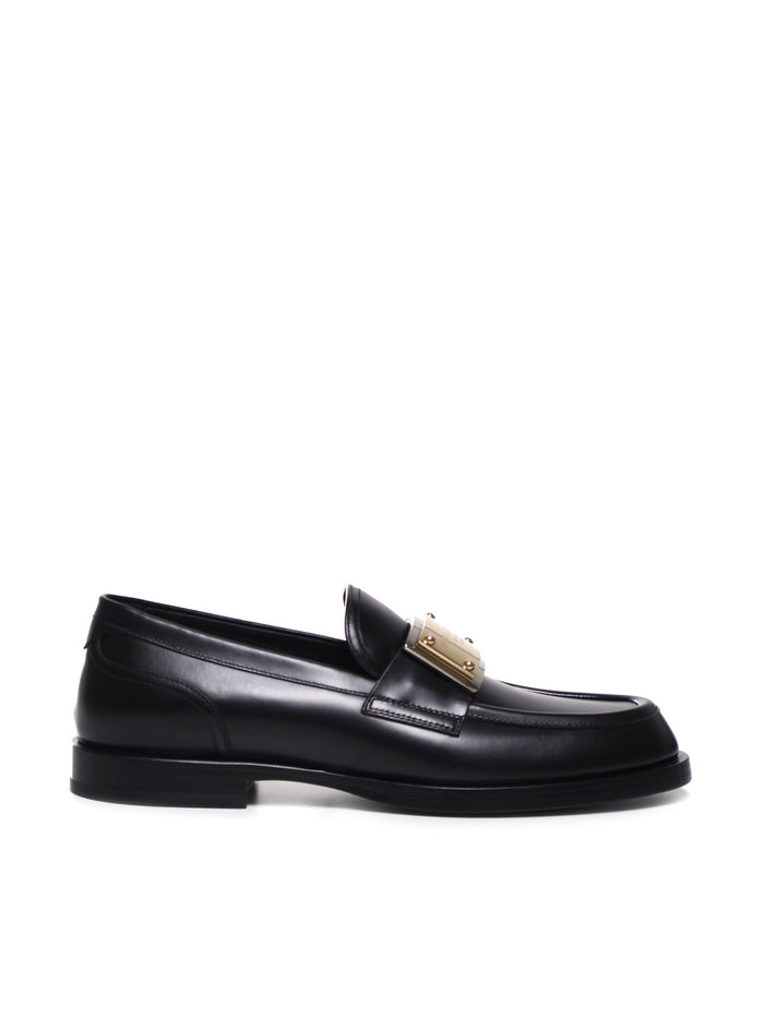 Dolce & Gabbana Flat Shoes Black Calfskin