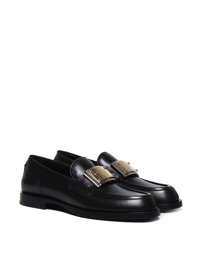 Dolce & Gabbana Flat Shoes Black Calfskin