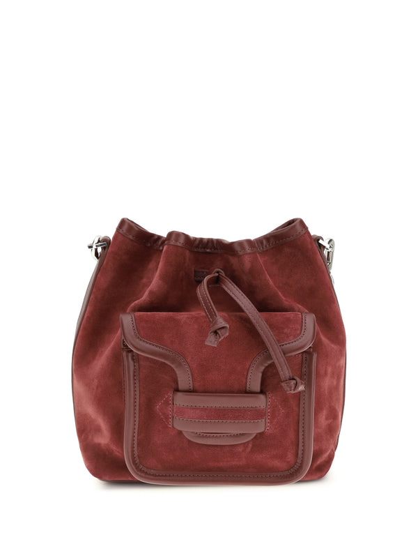 Bucket Bag Alpha Carmine Burgundy Calf Leather