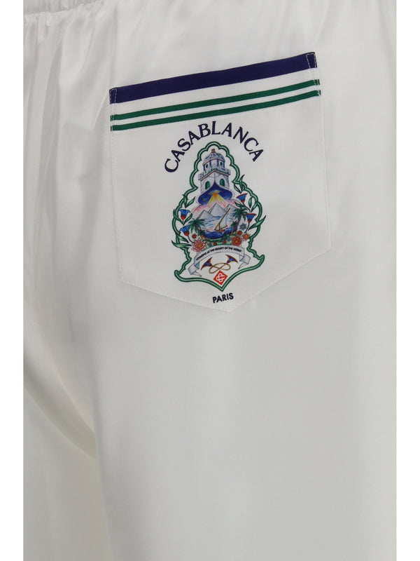 Shorts Hotel Crest Multicolour Silk Bermuda