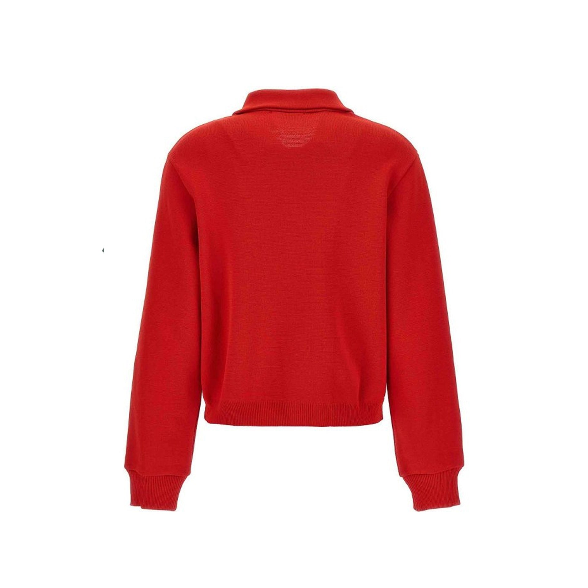 Autry Side Band Cardigan Red Nylon Viscose