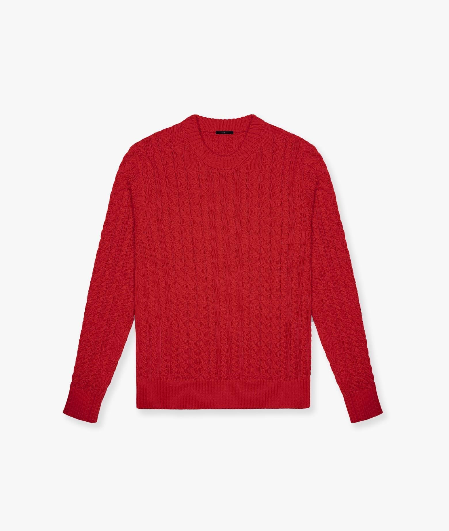 Cotton Sweater Bali Red Maglieria Dis/lav Pesante