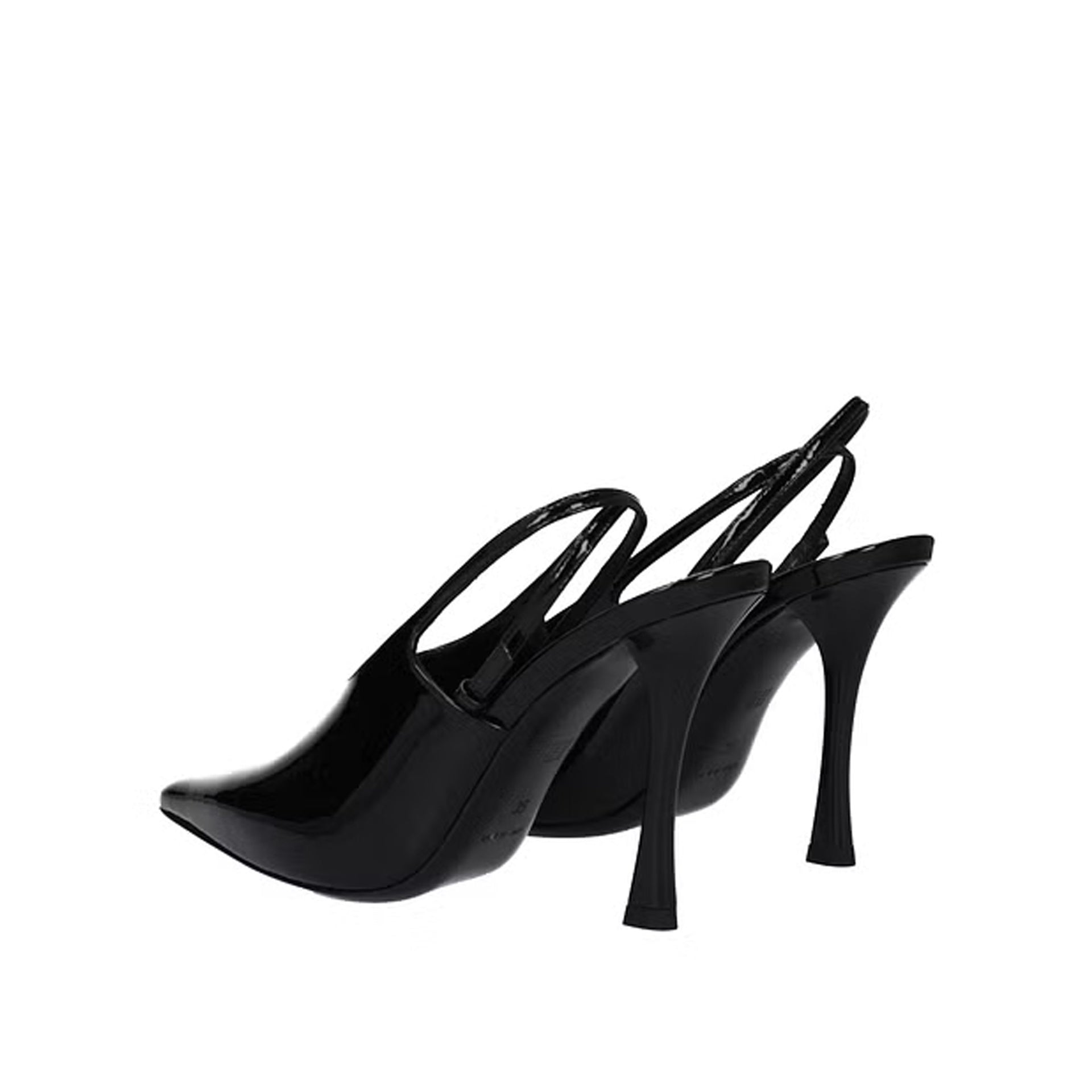 Leather Slingback Pumps Black Calf