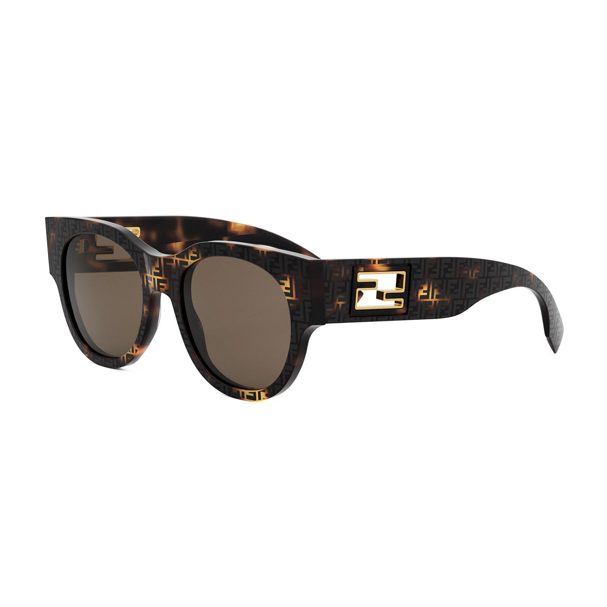 FE40147I 55E Havana-Serigrafato Marrone Acetate Occhiali Da Sole