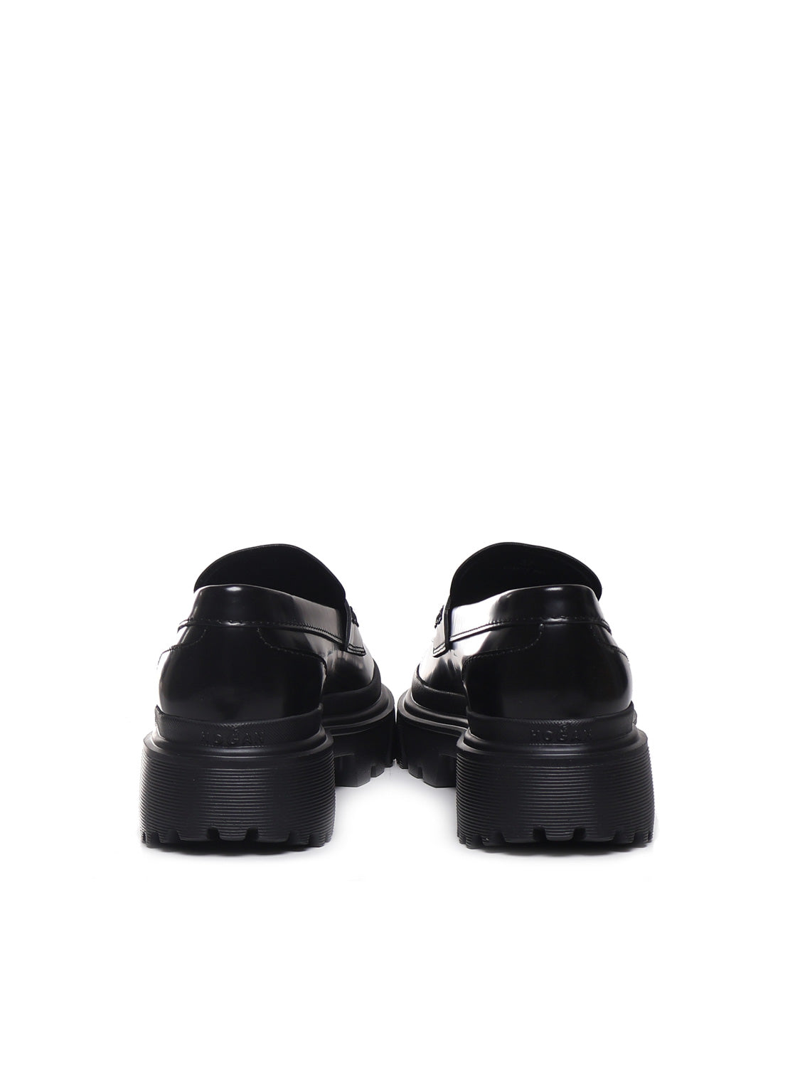 Hogan Flat Shoes Black Calfskin