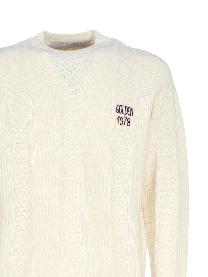 Golden Goose Sweaters White Wool