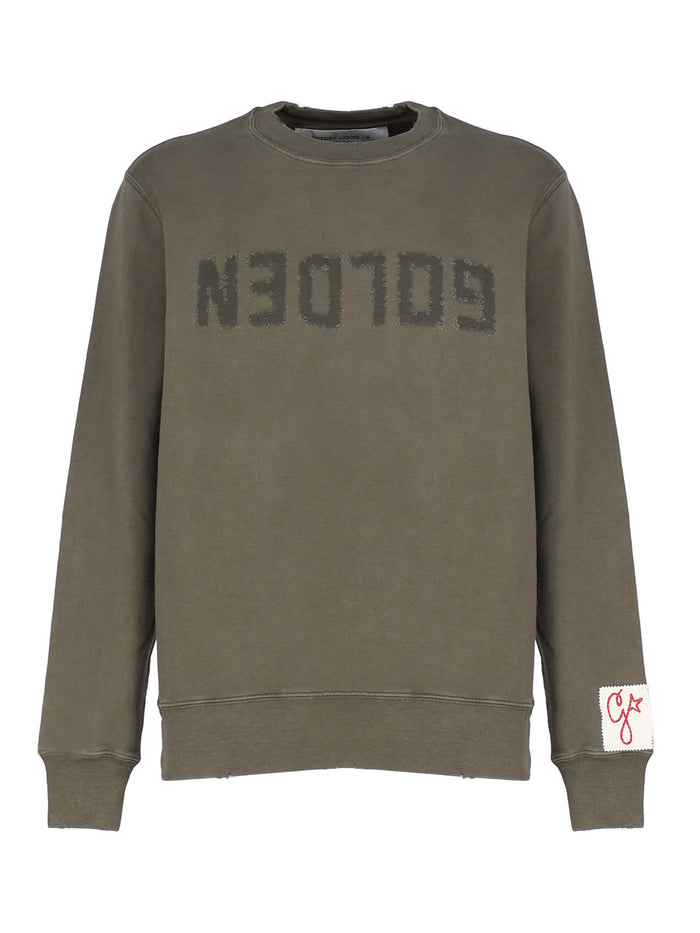 Golden Goose Sweaters Dusty Olive Cotton
