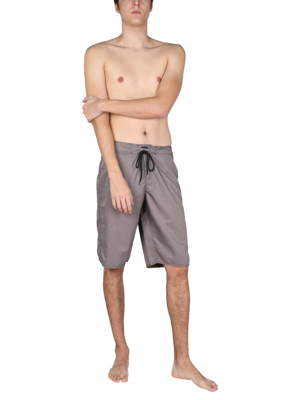 Long Swimsuit Green Polyamide Swim Shorts