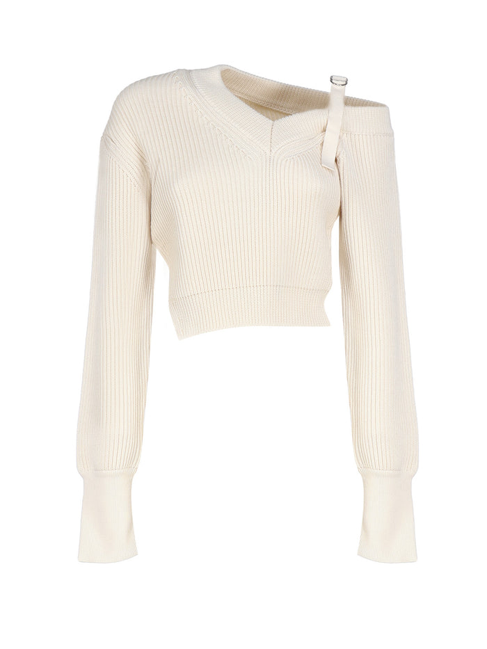 Jacquemus Sweaters White Wool