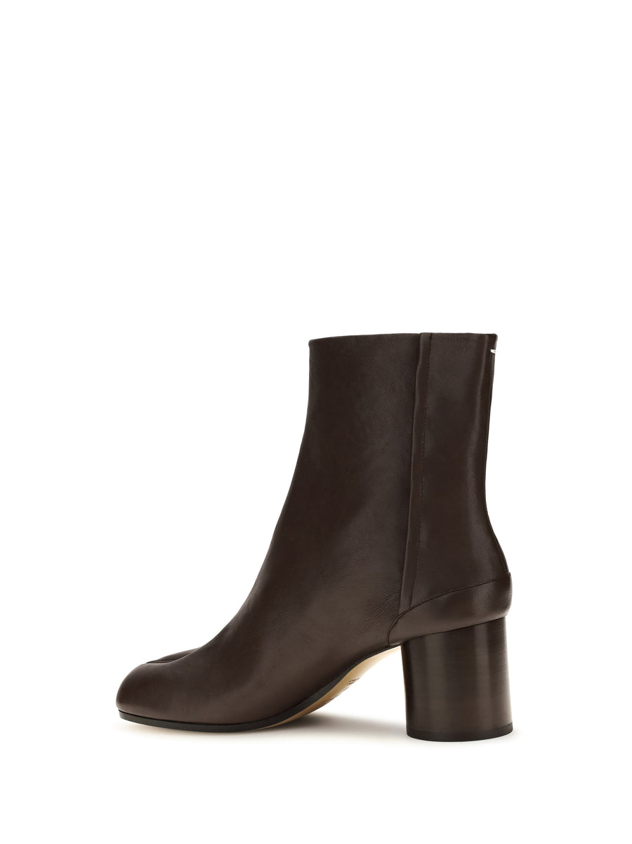 Ankle Boots Tabi Mocha Lambskin Leather