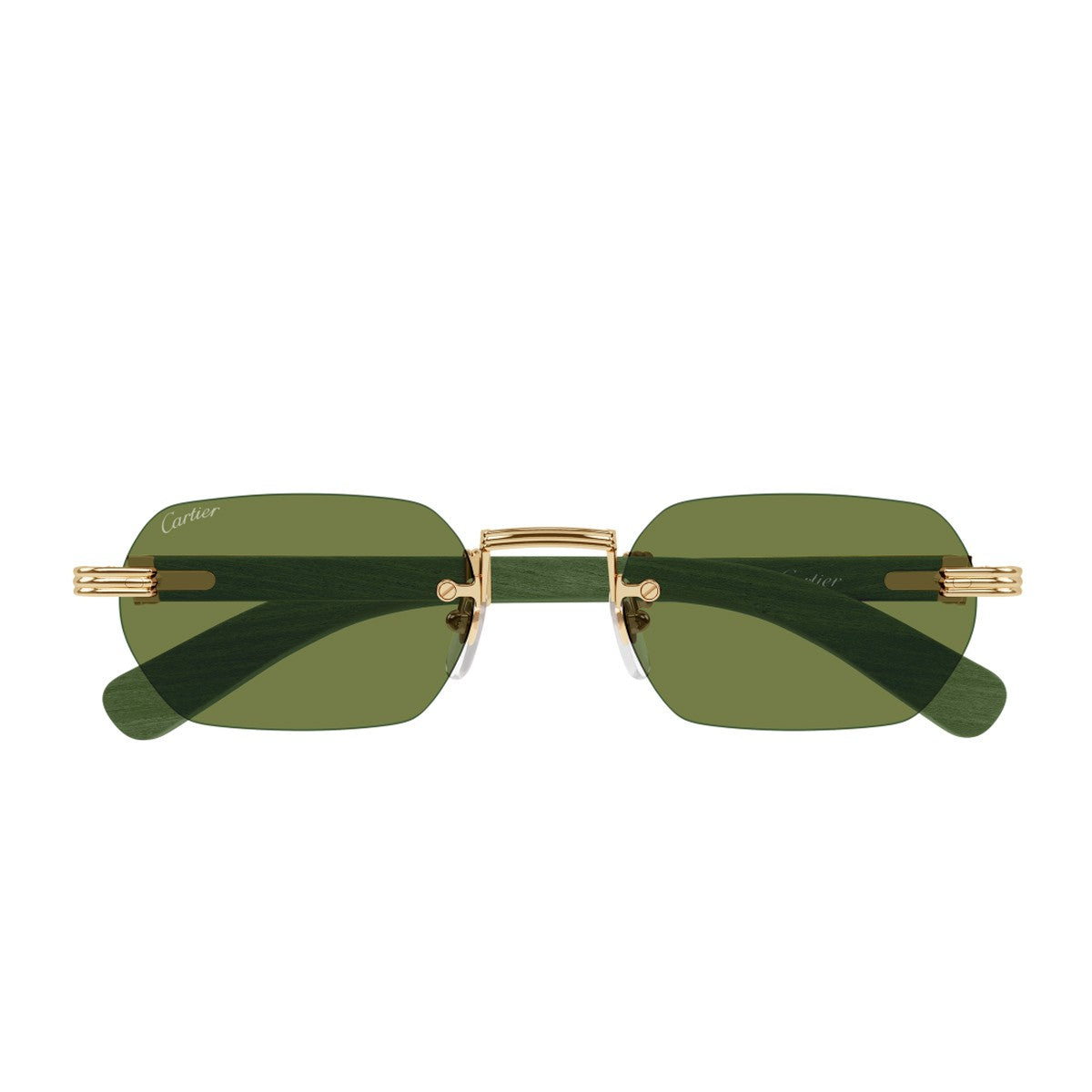 Cartier Ct0362s Première De Sunglasses Gold Metallo/legno