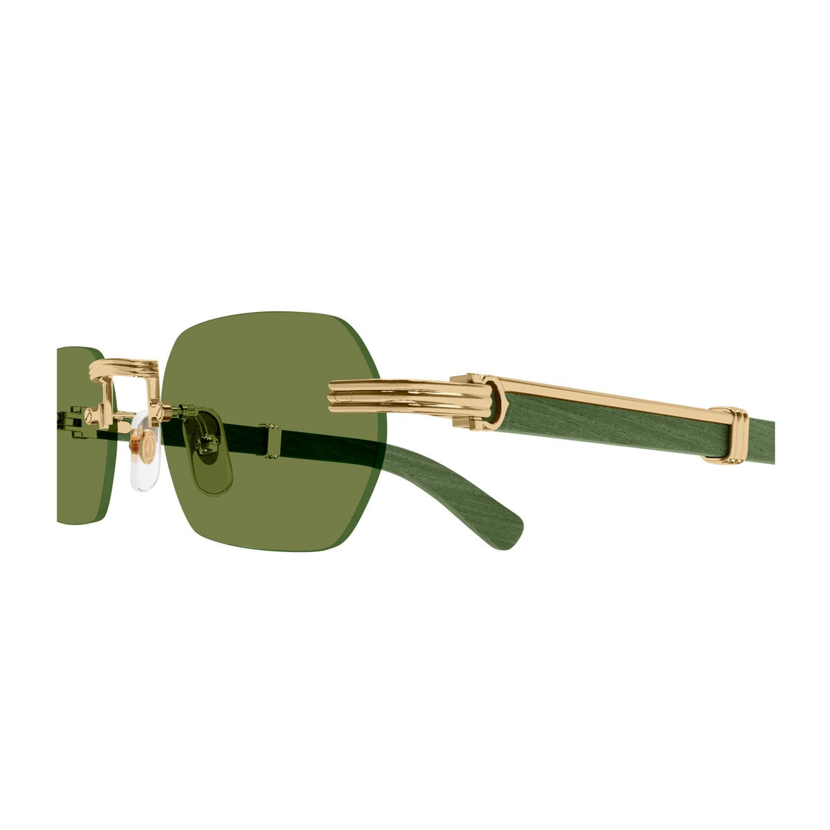 Cartier Ct0362s Première De Sunglasses Gold Metallo/legno