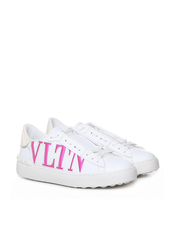 Valentino Garavani Sneakers White/pink Pp Calfskin