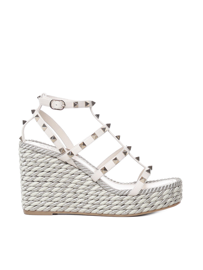 Valentino Garavani Flat Shoes Grey Straw