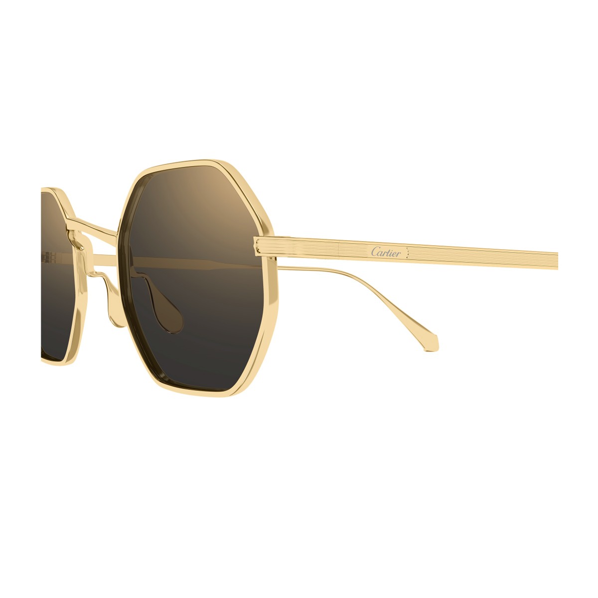 Cartier Ct0627s Signature C De Sunglasses Gold Titanio