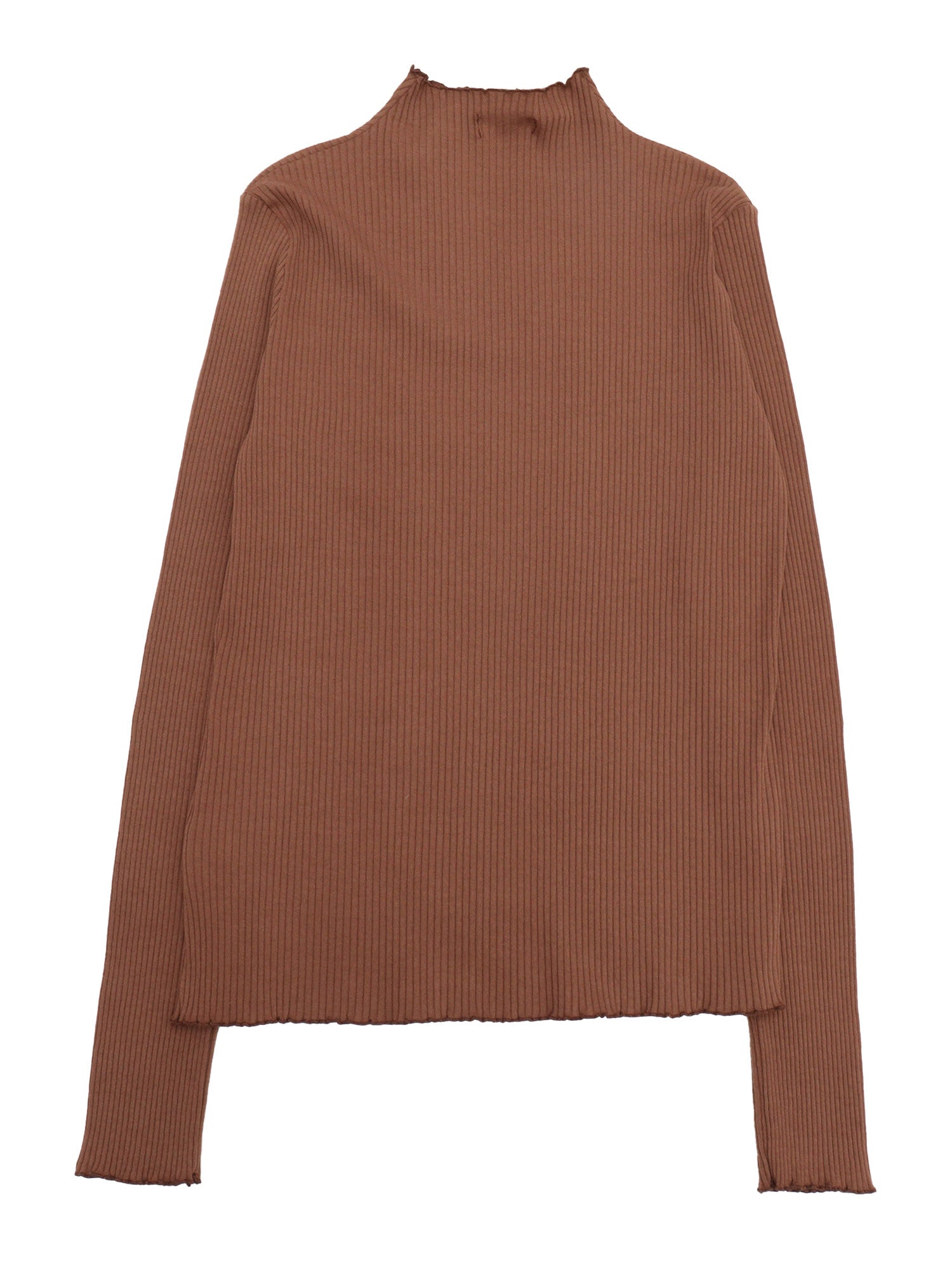 Turtleneck Sweater Brown Cotton Elastane