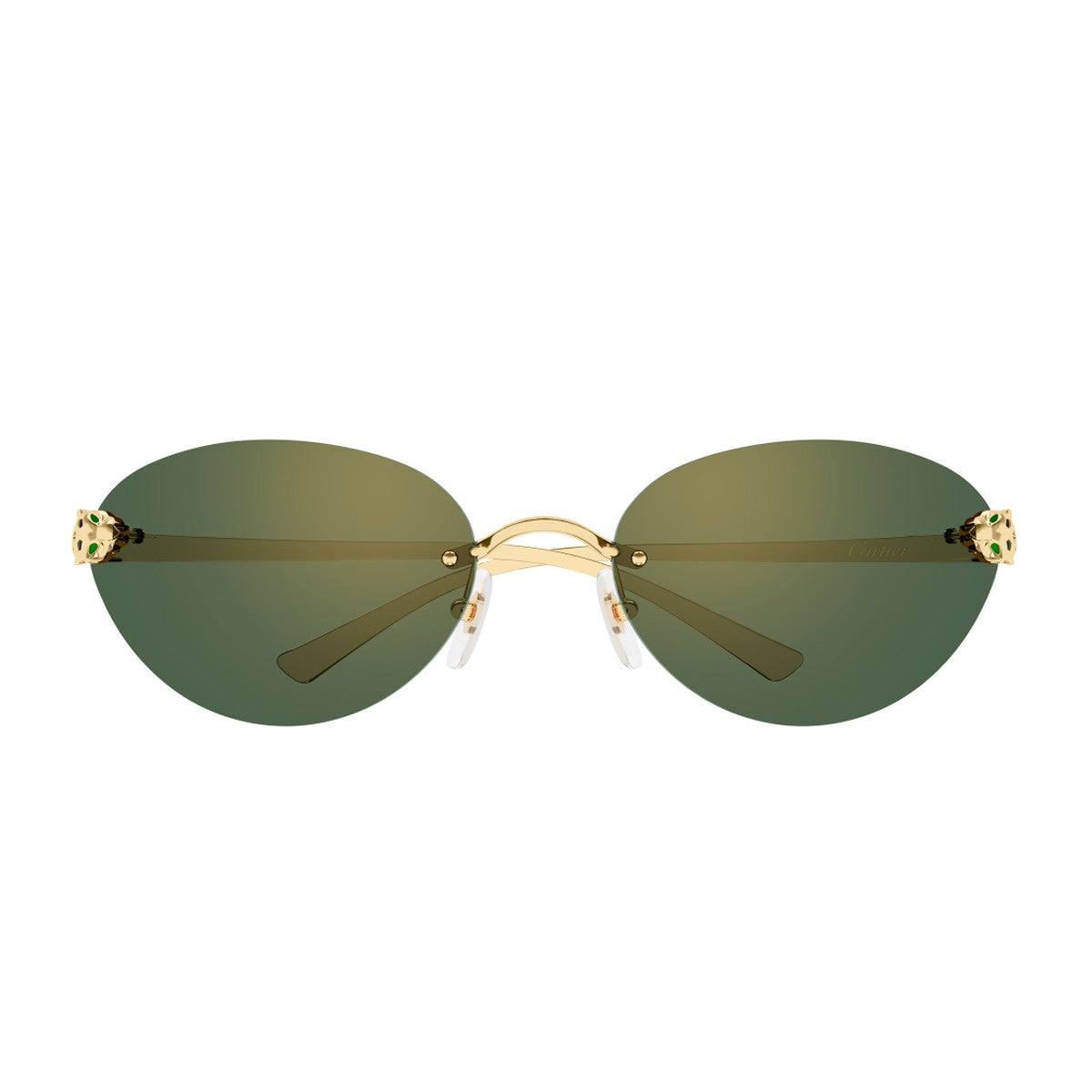Cartier Ct0635s Panthère De Sunglasses Gold Metallo