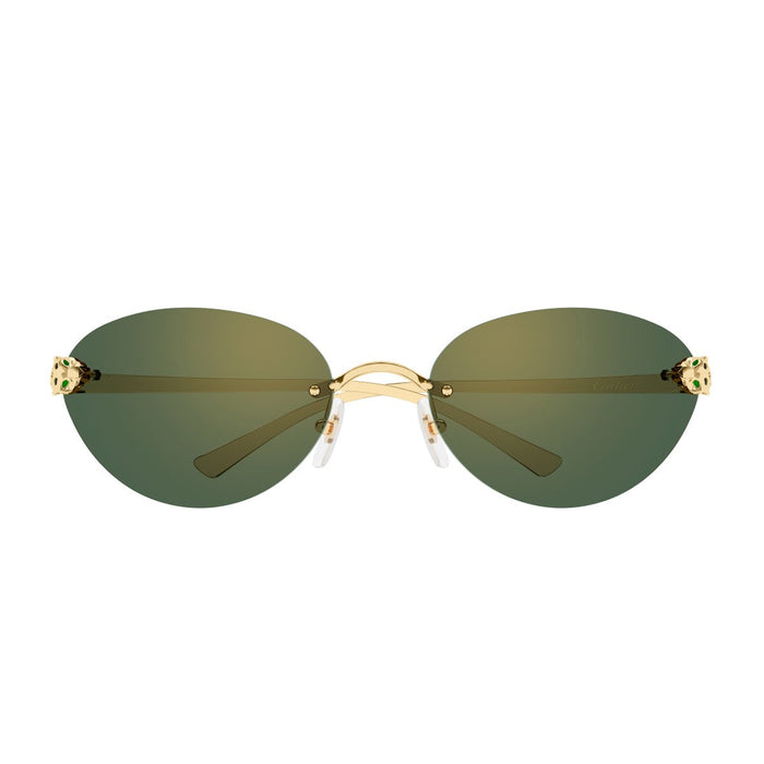 Cartier Ct0635s Panthère De Sunglasses Gold Metallo