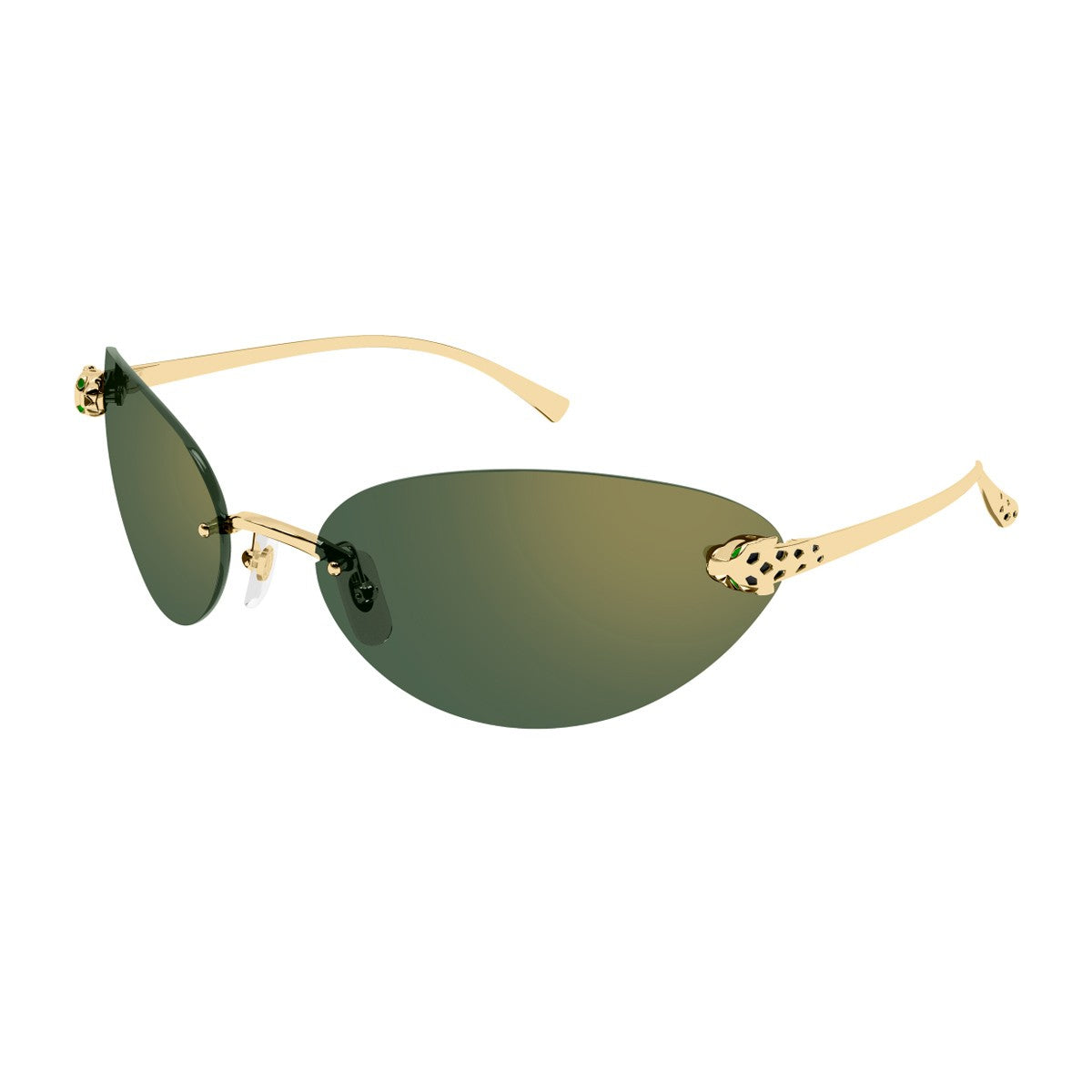 Cartier Ct0635s Panthère De Sunglasses Gold Metallo