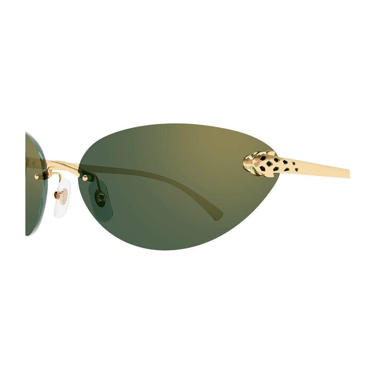 Cartier Ct0635s Panthère De Sunglasses Gold Metallo