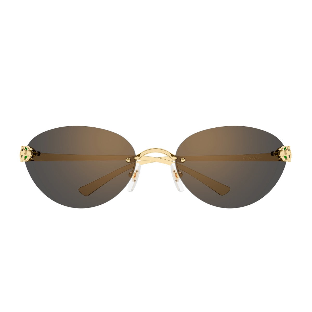 Cartier Ct0635s Panthère De Sunglasses Gold Metallo