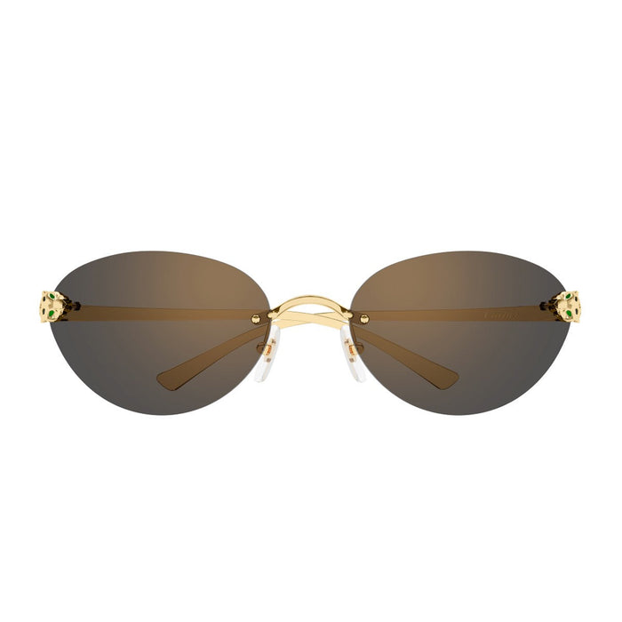 Cartier Ct0635s Panthère De Sunglasses Gold Metallo