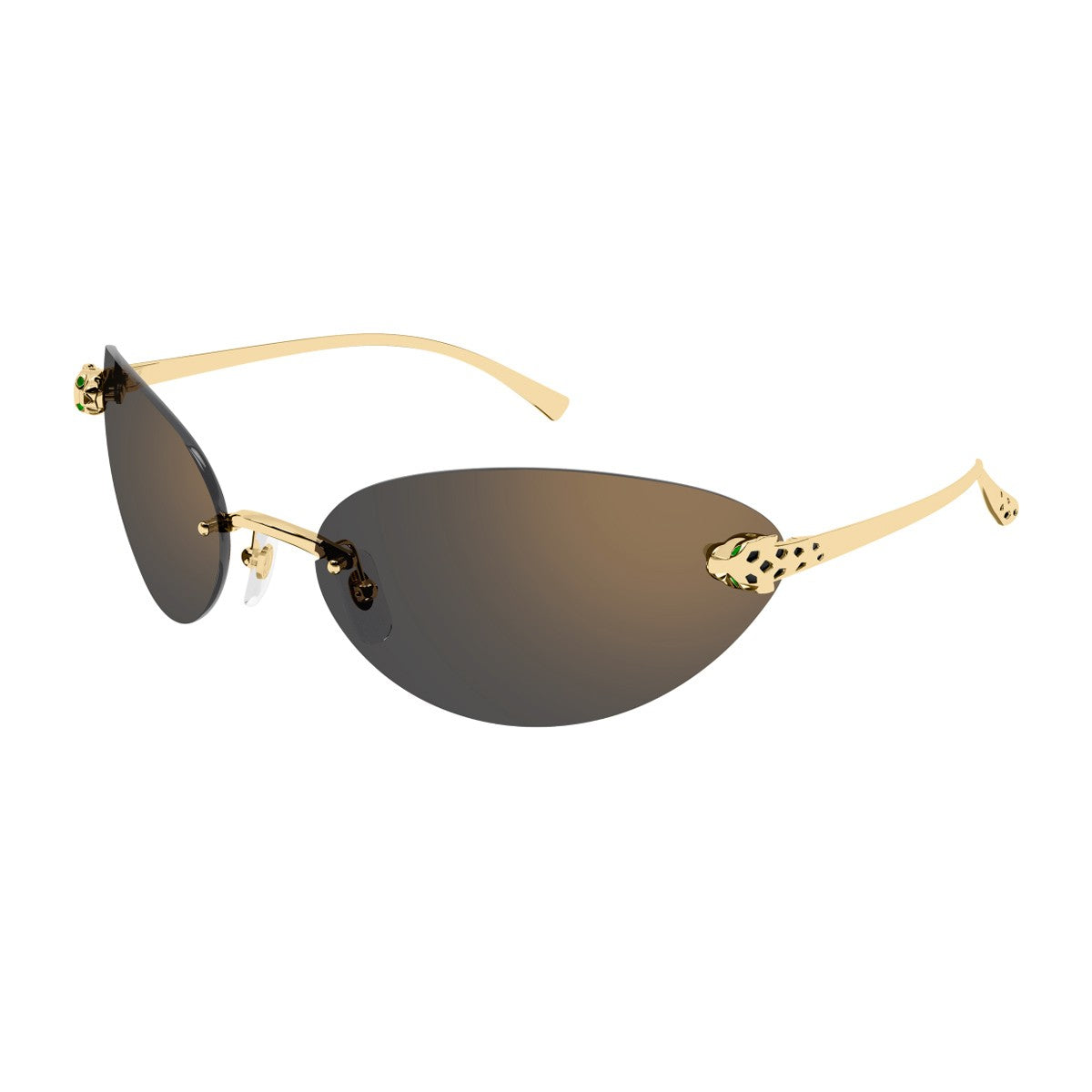Cartier Ct0635s Panthère De Sunglasses Gold Metallo