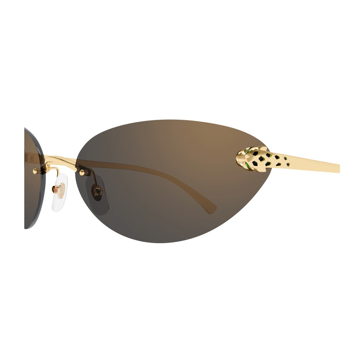 Cartier Ct0635s Panthère De Sunglasses Gold Metallo