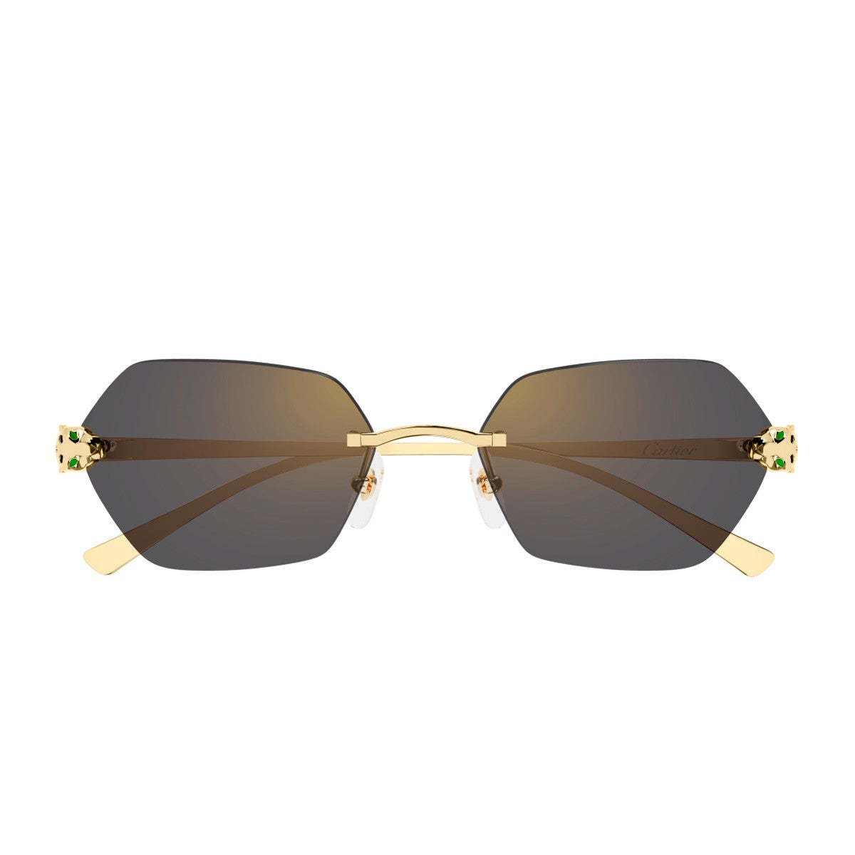 Cartier Ct0636s Panthère De Sunglasses Gold Metallo