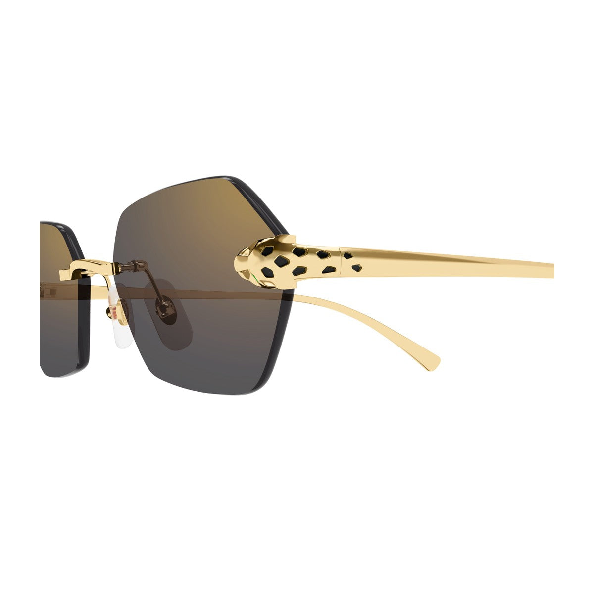 Cartier Ct0636s Panthère De Sunglasses Gold Metallo