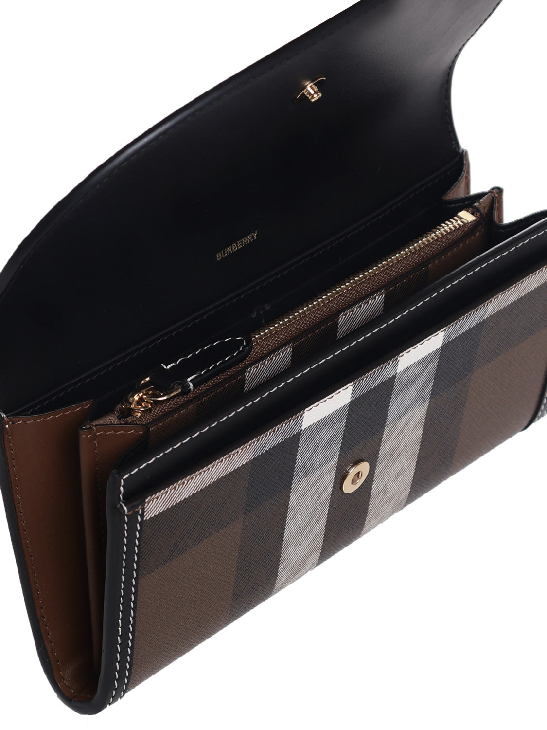 Burberry Wallets Dark Birch Brown Cotton Polyurethane
