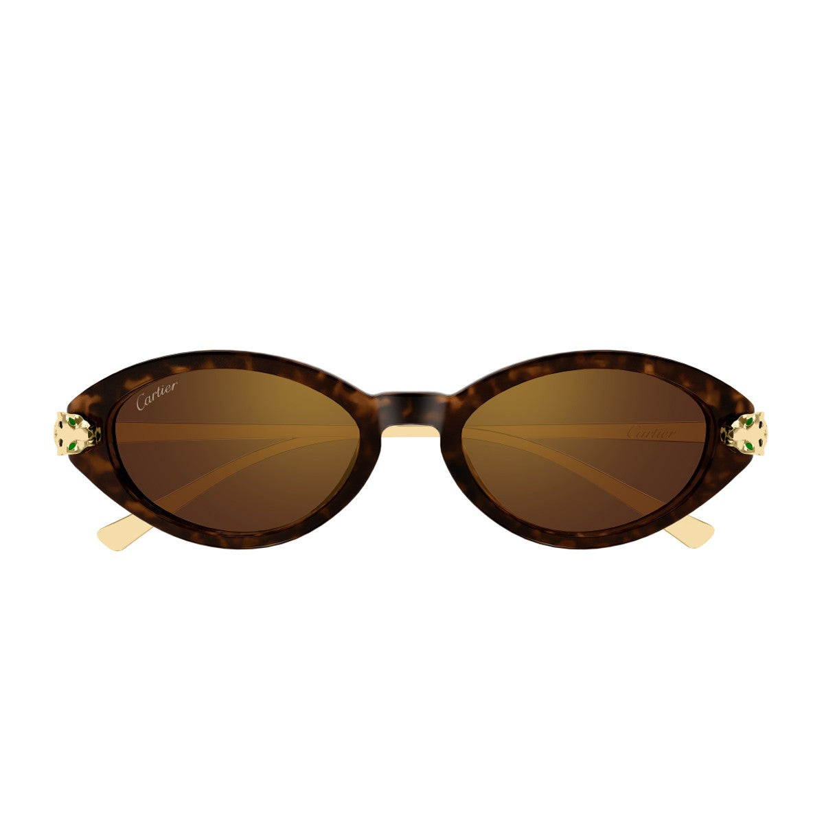 Cartier Ct0634s Panthère De Sunglasses Gold Acetato Riciclato/ Metallo