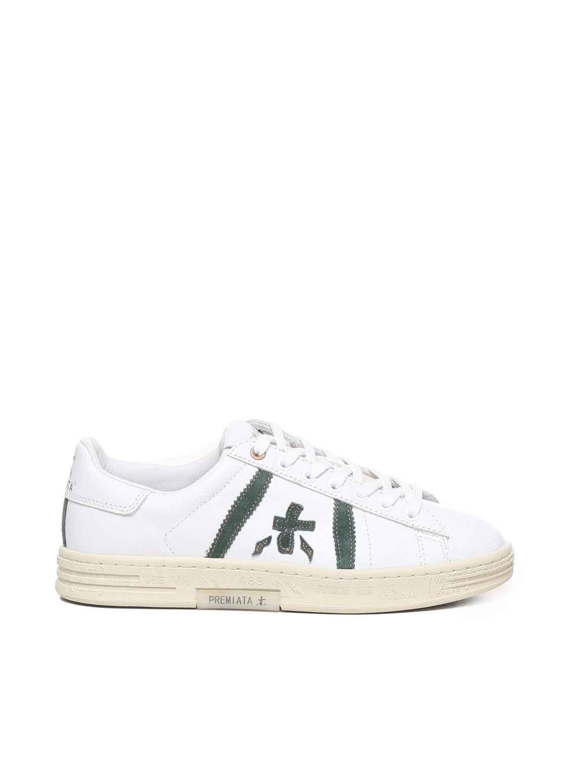 Premiata Sneakers White Calfskin Nylon