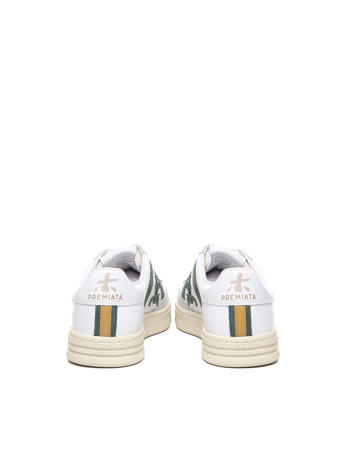 Premiata Sneakers White Calfskin Nylon