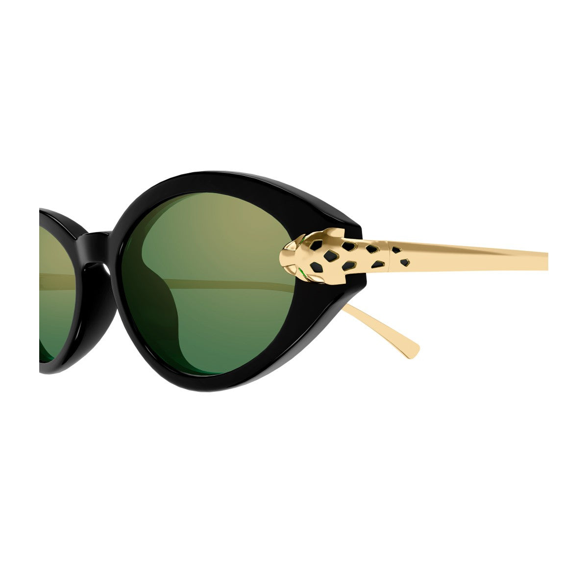 Cartier Ct0634s Panthère De Sunglasses Gold Acetato Riciclato/ Metallo