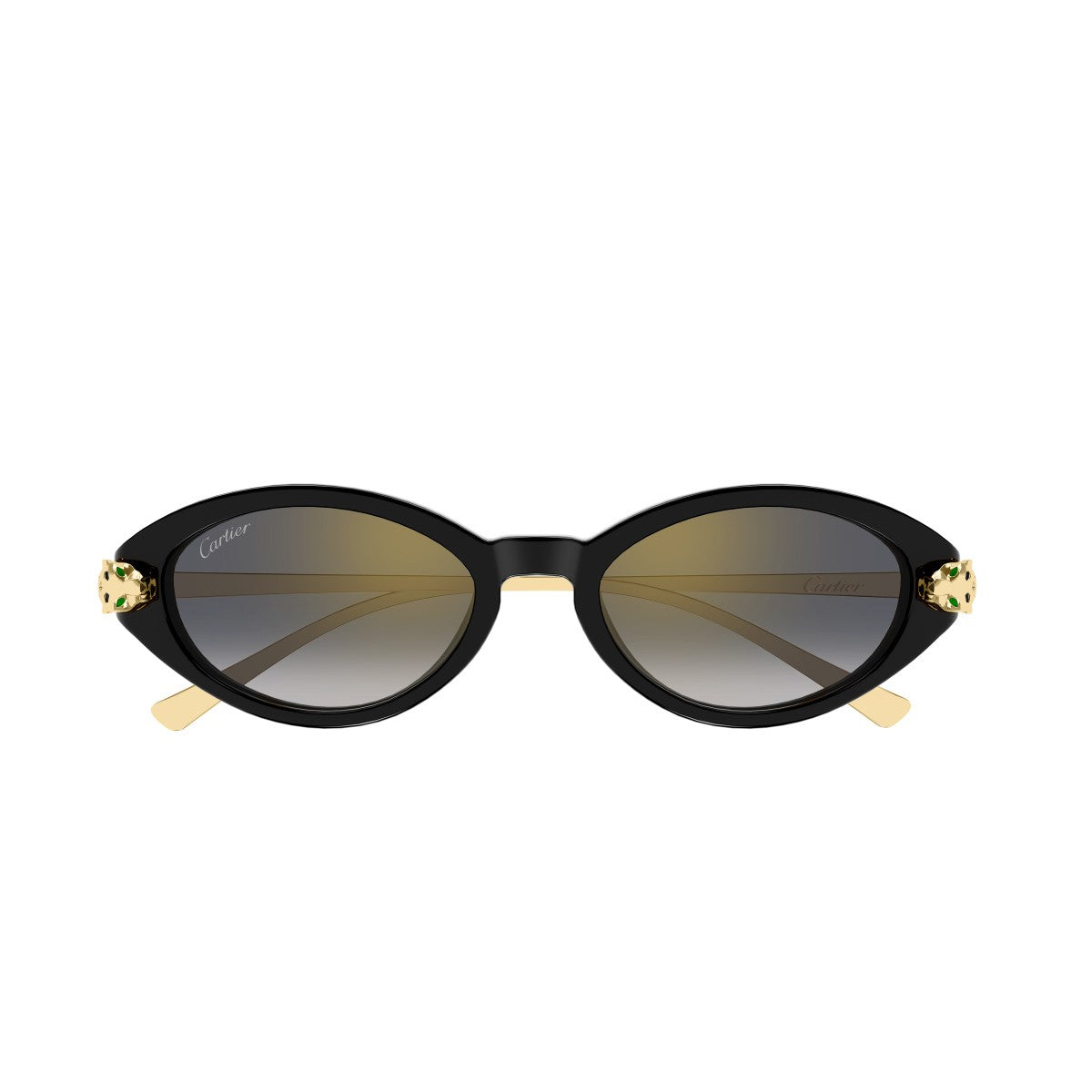 Cartier Ct0634s Panthère De Sunglasses Gold Acetato/metallo