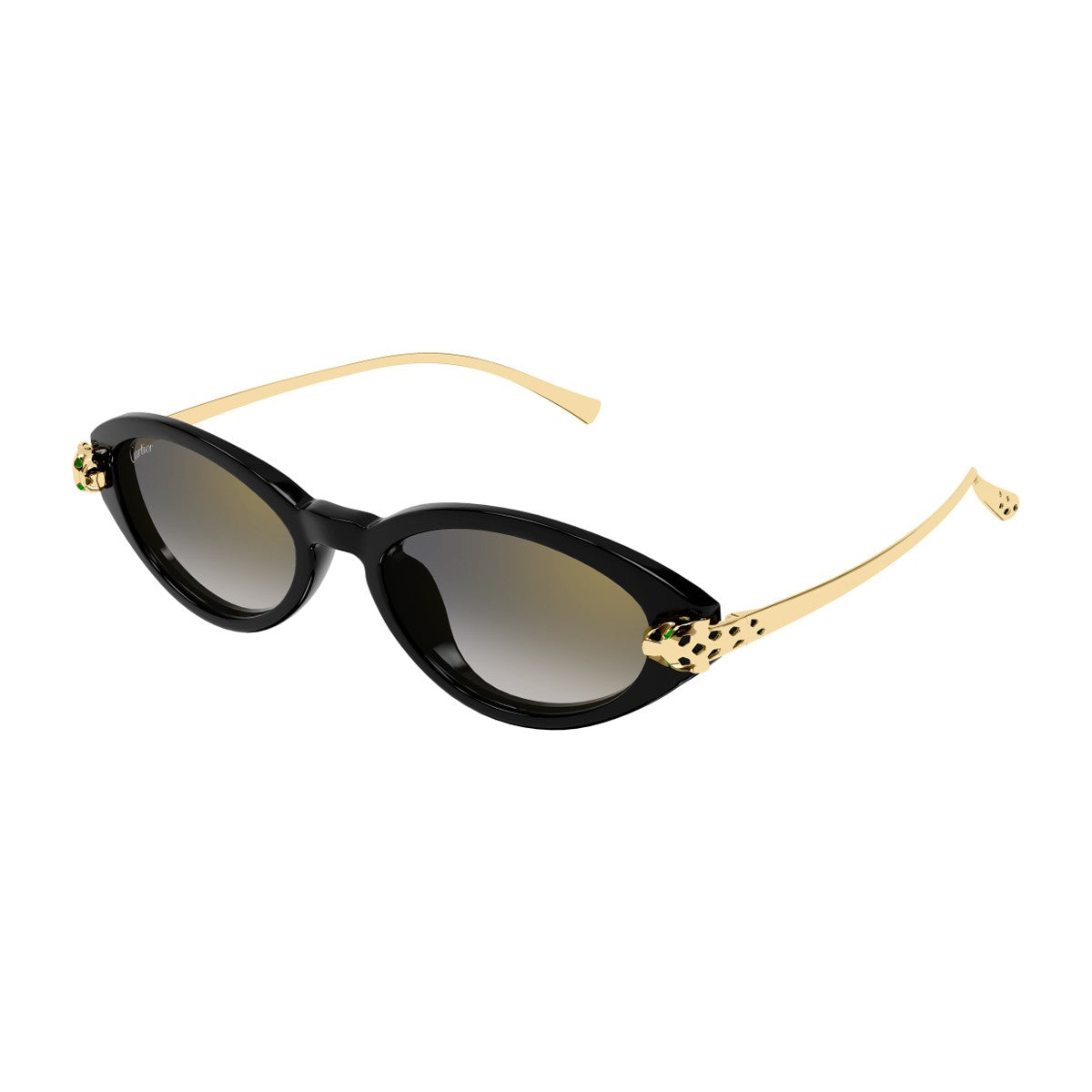 Cartier Ct0634s Panthère De Sunglasses Gold Acetato/metallo