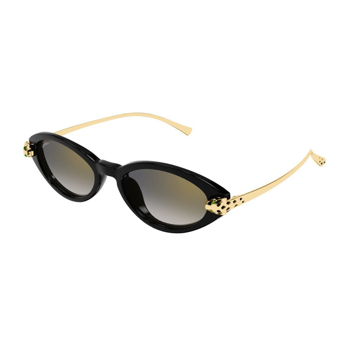 Cartier Ct0634s Panthère De Sunglasses Gold Acetato/metallo