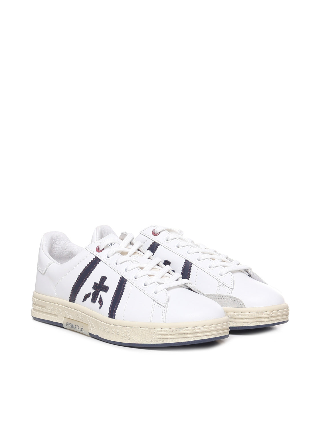 Premiata Sneakers White Calfskin Nylon